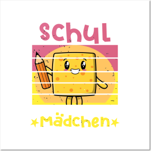 Schulmädchen 1. Klasse Smile Schulbeginn T shirt Posters and Art